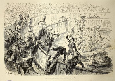 A sorompót átlépő bika alkotó: Gustave Dore